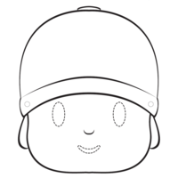 Desenho de Máscara do Pocoyo para colorir