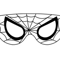 Desenho de Máscara do Spiderman para colorir