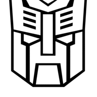 Desenho de Máscara do Transformers Autobot para colorir