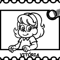 Desenho de Vitória para colorir