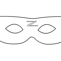Desenho de Máscara do Zorro para colorir