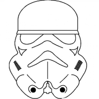 Desenho de Máscara Star Wars para colorir