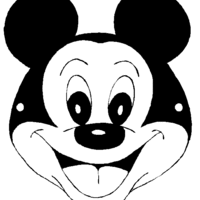 Desenho de Máscara de carnaval do Mickey para colorir