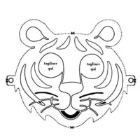 Desenho de Máscara bonita de tigre para colorir