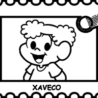 Desenho de Xaveco e Humberto no jogo de botão para colorir - Tudodesenhos