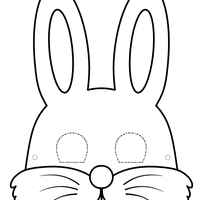 Desenho de Máscara de coelho da Páscoa para colorir