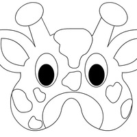 Desenho de Máscara de girafinha para colorir