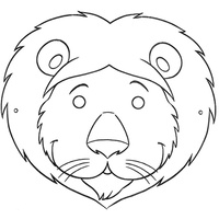 Desenho de Máscara bonita de leão para colorir