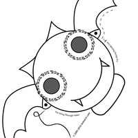 Desenho de Máscara de morcego para colorir