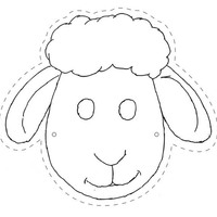 Desenho de Máscara de carneiro para colorir
