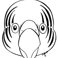Desenho de Máscara de papagaio para colorir