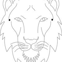 Desenho de Máscara de rei leão para colorir
