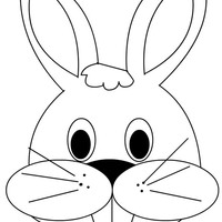Desenho de Máscara de coelho dentuço para colorir