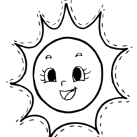 Desenho de Solzinho alegre para colorir