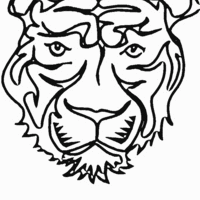 Desenho de Cara de tigre para colorir