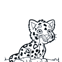 Desenho de Tigre bebê para colorir