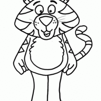 Desenho de Tigre pequeno para colorir