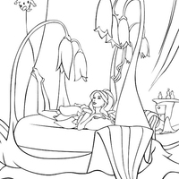 Desenho de Barbie Fairytopia descansando para colorir