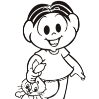 Desenho de Boneca da Monica para colorir