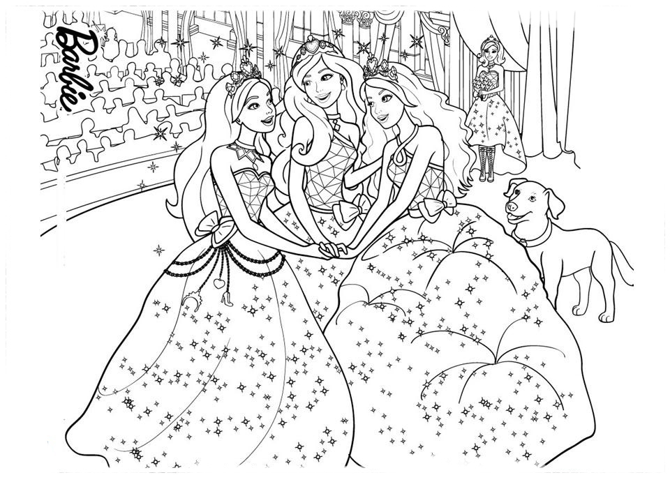 Desenho de barbie princesa para colorir!