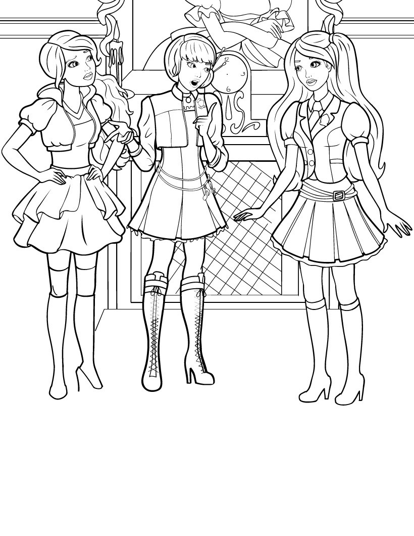 💄 COLORINDO BARBIE E SUAS AMIGAS, DESENHO EDUCATIVO