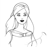 Desenho de Barbie Annika para colorir