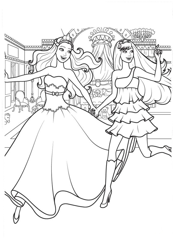 Desenho para colorir barbie e suas amigas!