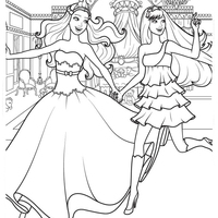 Desenho de Amigas Barbie e Keira para colorir