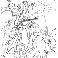 Desenho de Keira pop star ensaiando para colorir