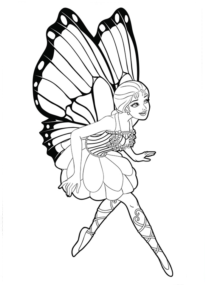 Barbie mariposa com roupa de borboleta