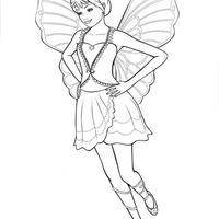 Desenho de Princesa das fadas voando para colorir