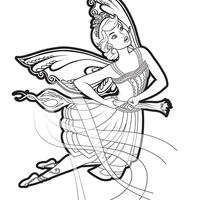 Desenho de Princesa das fadas tentando salvar o reino para colorir
