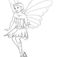 Desenho de Barbie fada-borboleta para colorir