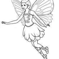 Desenho de Barbie mariposa para colorir