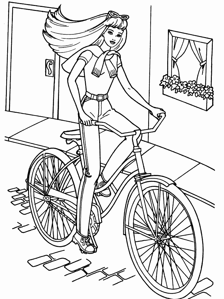 Barbie andando de bicicleta