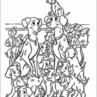 Desenho de 101 Dálmatas da Disney para colorir