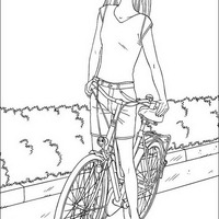 Desenho de Bicicleta da Barbie para colorir