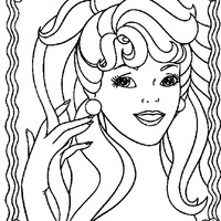 Desenho de Brinco da Barbie para colorir