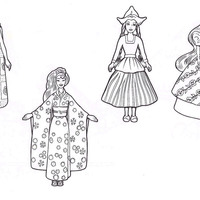 Desenho de Roupas da Barbie para colorir