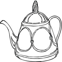 Desenho de Bule para chá para colorir