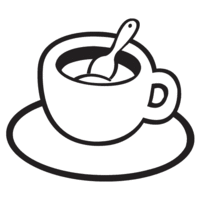 Desenho de Colher de café para colorir