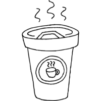 Desenho de Copo de café descartável para colorir