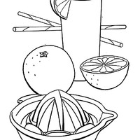 Desenho de Espremedor de suco manual para colorir