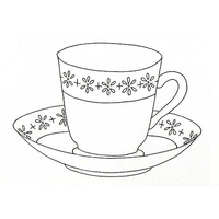 Desenho de Xícara de porcelana para colorir