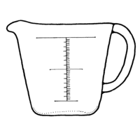 Desenho de Xícara medidor para colorir