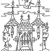 Desenho de Castelo da bruxa para colorir