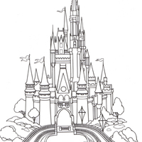 Desenho de Castelo da Disney para colorir