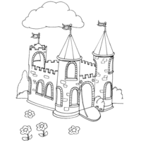 Desenho de Castelo lindo para colorir