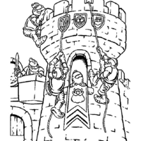 Desenho de Torre do castelo para colorir