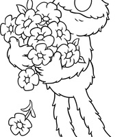 Desenho de Elmo e flores para colorir